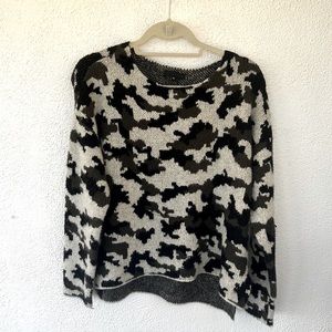 Aqua camo sweater